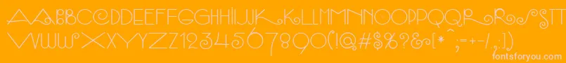 SambaСЃ Font – Pink Fonts on Orange Background