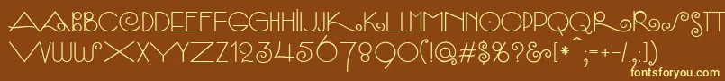 SambaСЃ Font – Yellow Fonts on Brown Background