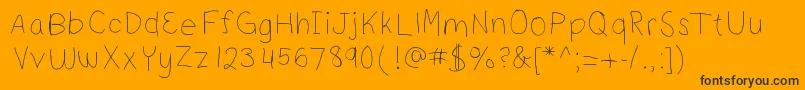 Emmis Font – Black Fonts on Orange Background