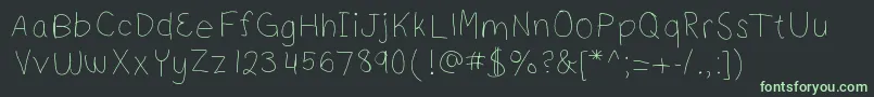 Шрифт Emmis – зелёные шрифты на чёрном фоне