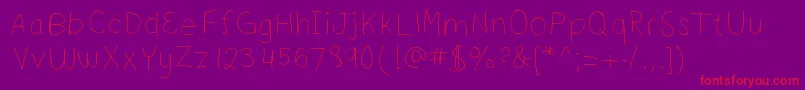 Emmis Font – Red Fonts on Purple Background