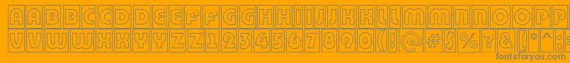 ABighaustitulcmotl Font – Gray Fonts on Orange Background