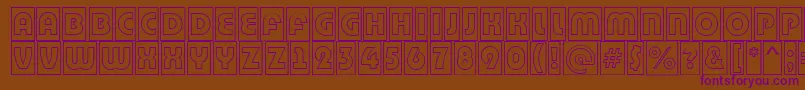 ABighaustitulcmotl Font – Purple Fonts on Brown Background