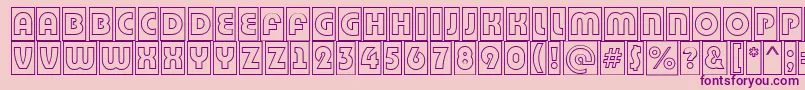 ABighaustitulcmotl-Schriftart – Violette Schriften auf rosa Hintergrund