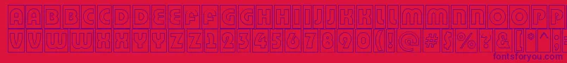 ABighaustitulcmotl Font – Purple Fonts on Red Background