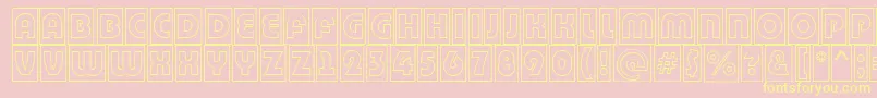 ABighaustitulcmotl Font – Yellow Fonts on Pink Background