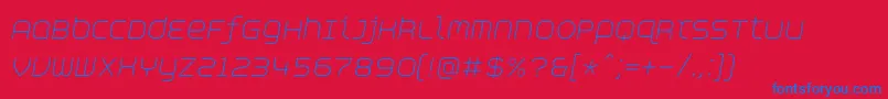 AspirinAdvancelightItalic Font – Blue Fonts on Red Background