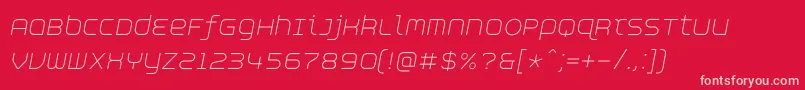 AspirinAdvancelightItalic Font – Pink Fonts on Red Background