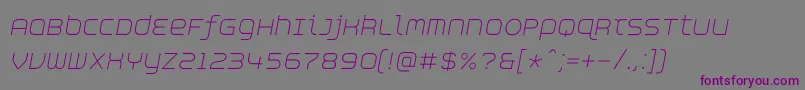 Шрифт AspirinAdvancelightItalic – фиолетовые шрифты на сером фоне