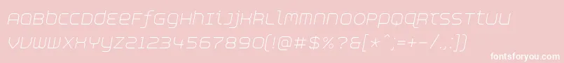 AspirinAdvancelightItalic Font – White Fonts on Pink Background