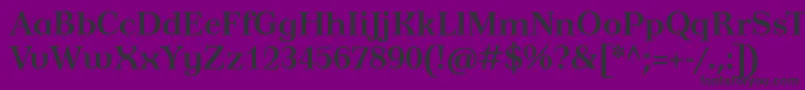 フォントTusardecoBold – 紫の背景に黒い文字