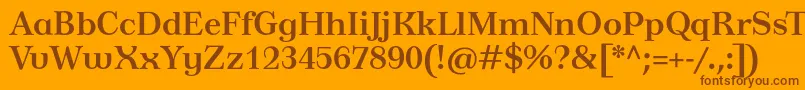 TusardecoBold Font – Brown Fonts on Orange Background