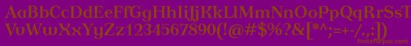 Шрифт TusardecoBold – коричневые шрифты на фиолетовом фоне