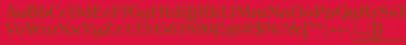 TusardecoBold Font – Brown Fonts on Red Background