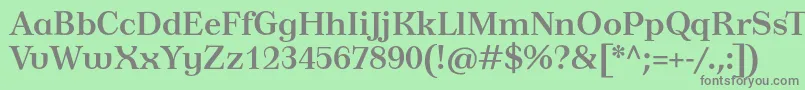 TusardecoBold Font – Gray Fonts on Green Background
