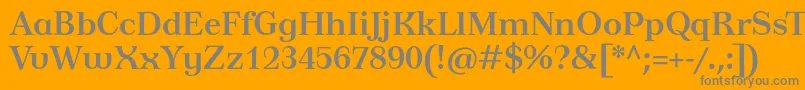 フォントTusardecoBold – オレンジの背景に灰色の文字