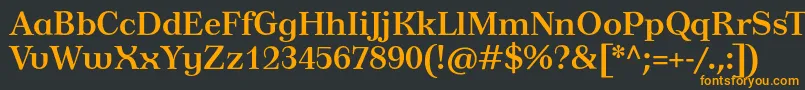 TusardecoBold Font – Orange Fonts on Black Background