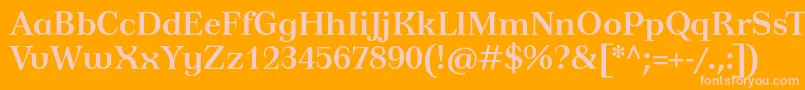 TusardecoBold Font – Pink Fonts on Orange Background