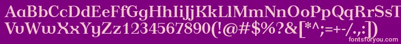 TusardecoBold Font – Pink Fonts on Purple Background
