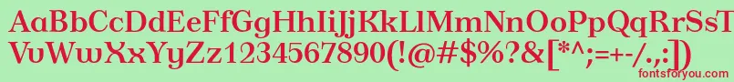 Шрифт TusardecoBold – красные шрифты на зелёном фоне