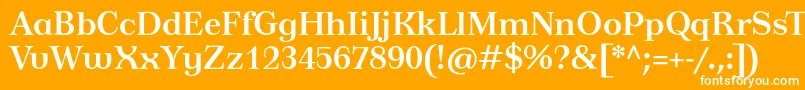 TusardecoBold Font – White Fonts on Orange Background