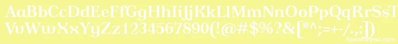 TusardecoBold Font – White Fonts on Yellow Background