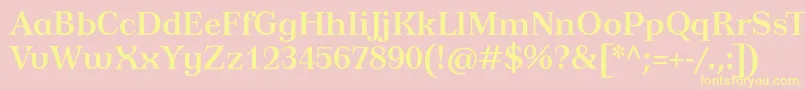 TusardecoBold Font – Yellow Fonts on Pink Background