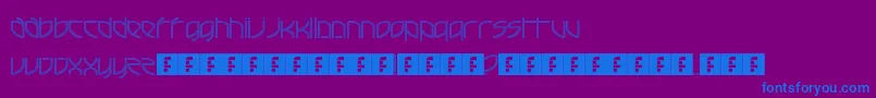 FrenchElectricTechno Font – Blue Fonts on Purple Background