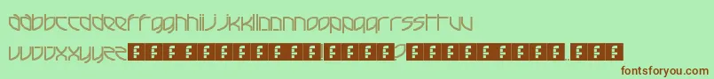 FrenchElectricTechno Font – Brown Fonts on Green Background