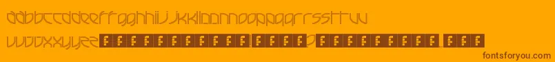 FrenchElectricTechno Font – Brown Fonts on Orange Background