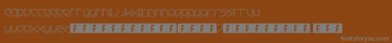 Шрифт FrenchElectricTechno – серые шрифты на коричневом фоне