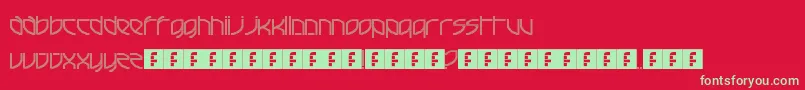 FrenchElectricTechno Font – Green Fonts on Red Background