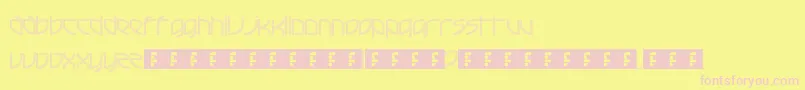 FrenchElectricTechno Font – Pink Fonts on Yellow Background