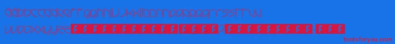 FrenchElectricTechno Font – Red Fonts on Blue Background