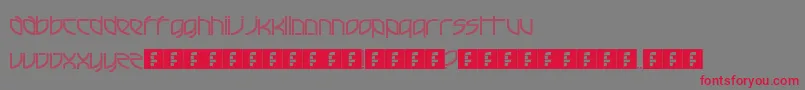FrenchElectricTechno Font – Red Fonts on Gray Background