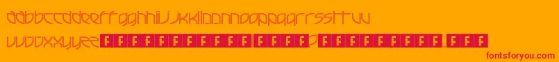FrenchElectricTechno Font – Red Fonts on Orange Background