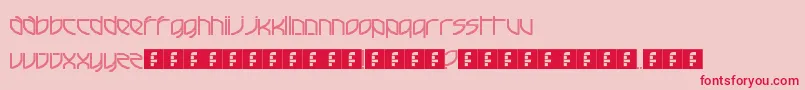 フォントFrenchElectricTechno – ピンクの背景に赤い文字