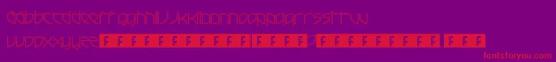 FrenchElectricTechno Font – Red Fonts on Purple Background