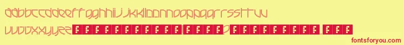 FrenchElectricTechno Font – Red Fonts on Yellow Background