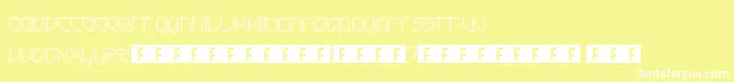 FrenchElectricTechno Font – White Fonts on Yellow Background