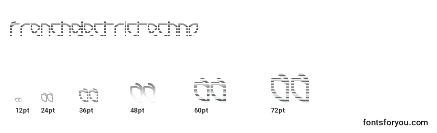 FrenchElectricTechno Font Sizes