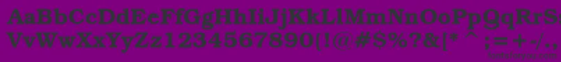 TextbookDemi Font – Black Fonts on Purple Background