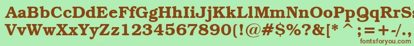 TextbookDemi Font – Brown Fonts on Green Background