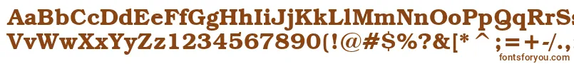 フォントTextbookDemi – 白い背景に茶色のフォント