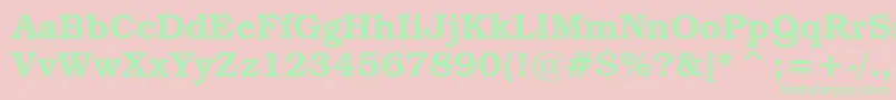 TextbookDemi Font – Green Fonts on Pink Background