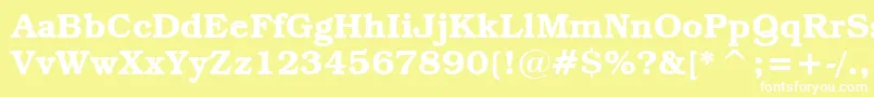 TextbookDemi Font – White Fonts on Yellow Background