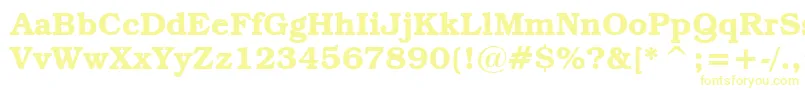 フォントTextbookDemi – 黄色のフォント