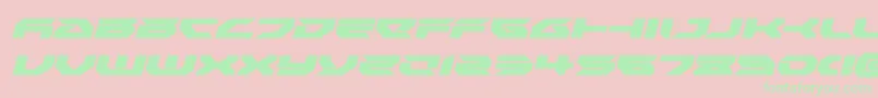 Royalsamuraiexpandital-Schriftart – Grüne Schriften auf rosa Hintergrund