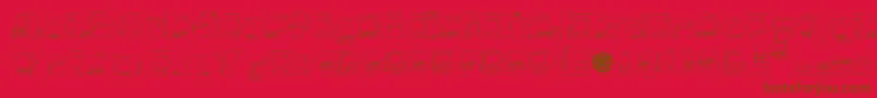 フォントMonsterboxes – 赤い背景に茶色の文字