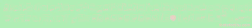 フォントMonsterboxes – 緑の背景にピンクのフォント